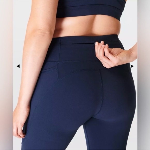 Sweaty Betty Power 9 Inch Biker Shorts in Navy Blue Women’s Size XSmall - Picture 5 of 13